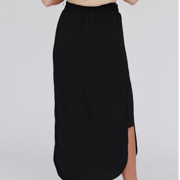 Three Birds Nest Drawstring Maxi Skirt - Picture 2 of 2